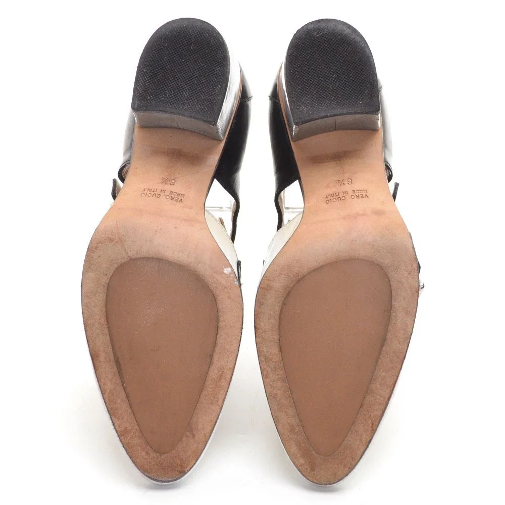 Aquatalia Lynn Snake Buckle Pointed Toe Pumps 6.5 M